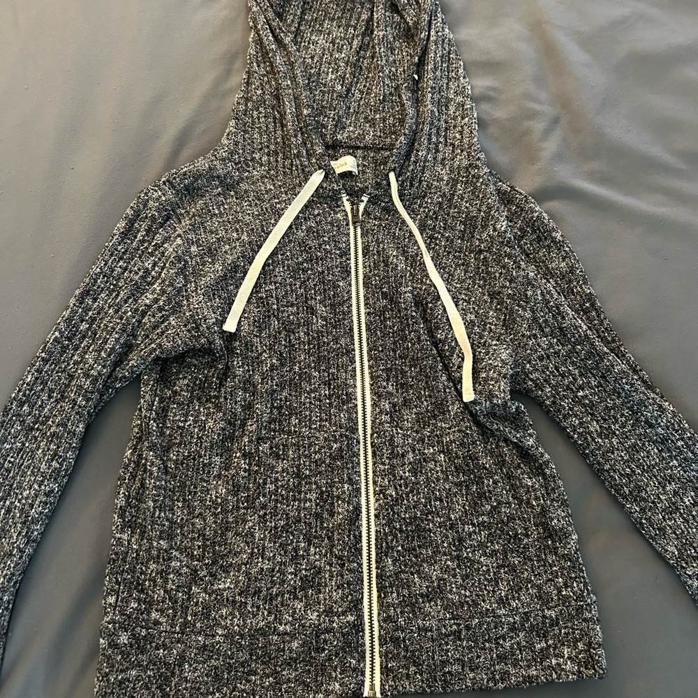 Abercrombie & Fitch Charcoal Knit Hoodie